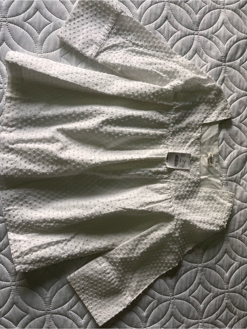 Crewcuts White Dotted Swiss Dot Skater Skirt
